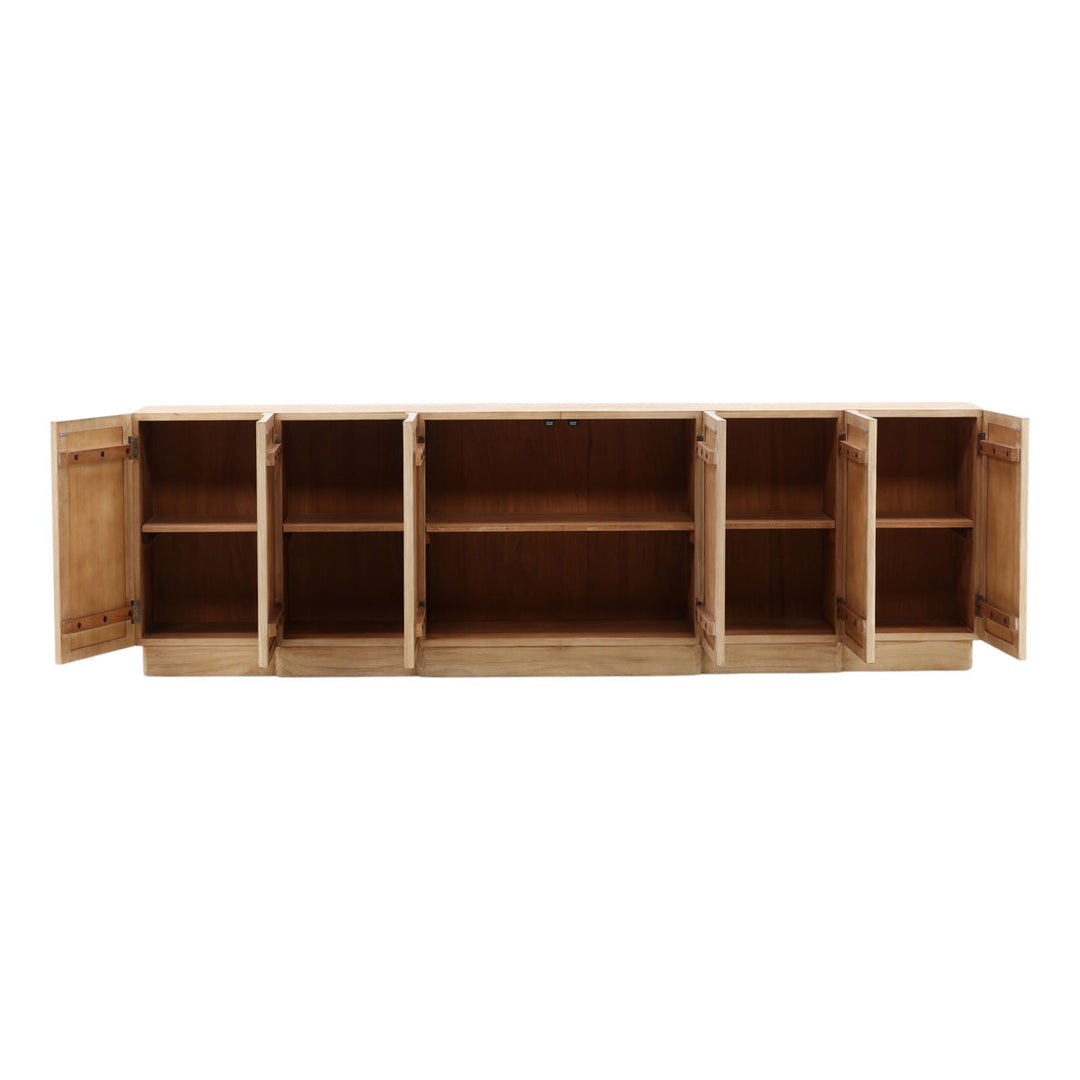 Emmett Reclaimed Pine Sideboard, open door view