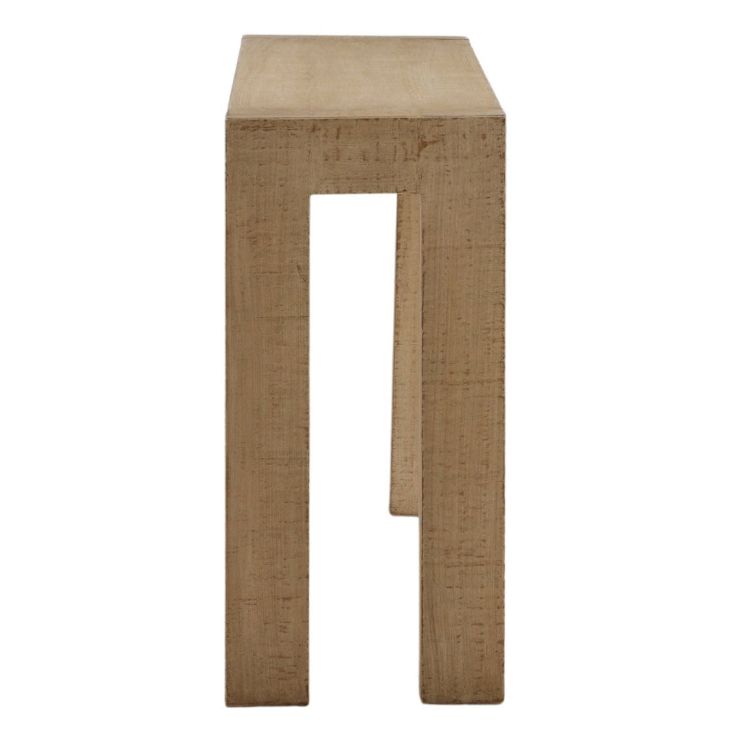 Landon Reclaimed Pine Console Table, profile view