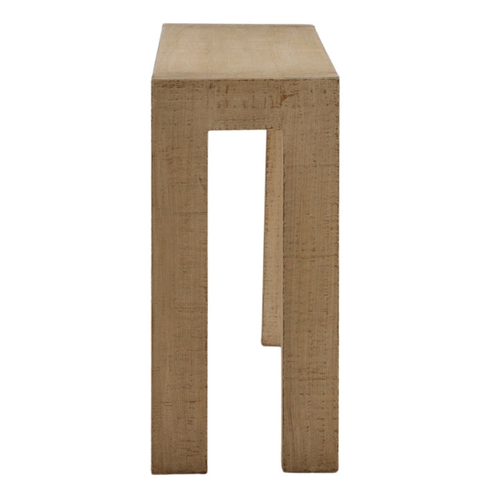 Landon Reclaimed Pine Console Table, profile view