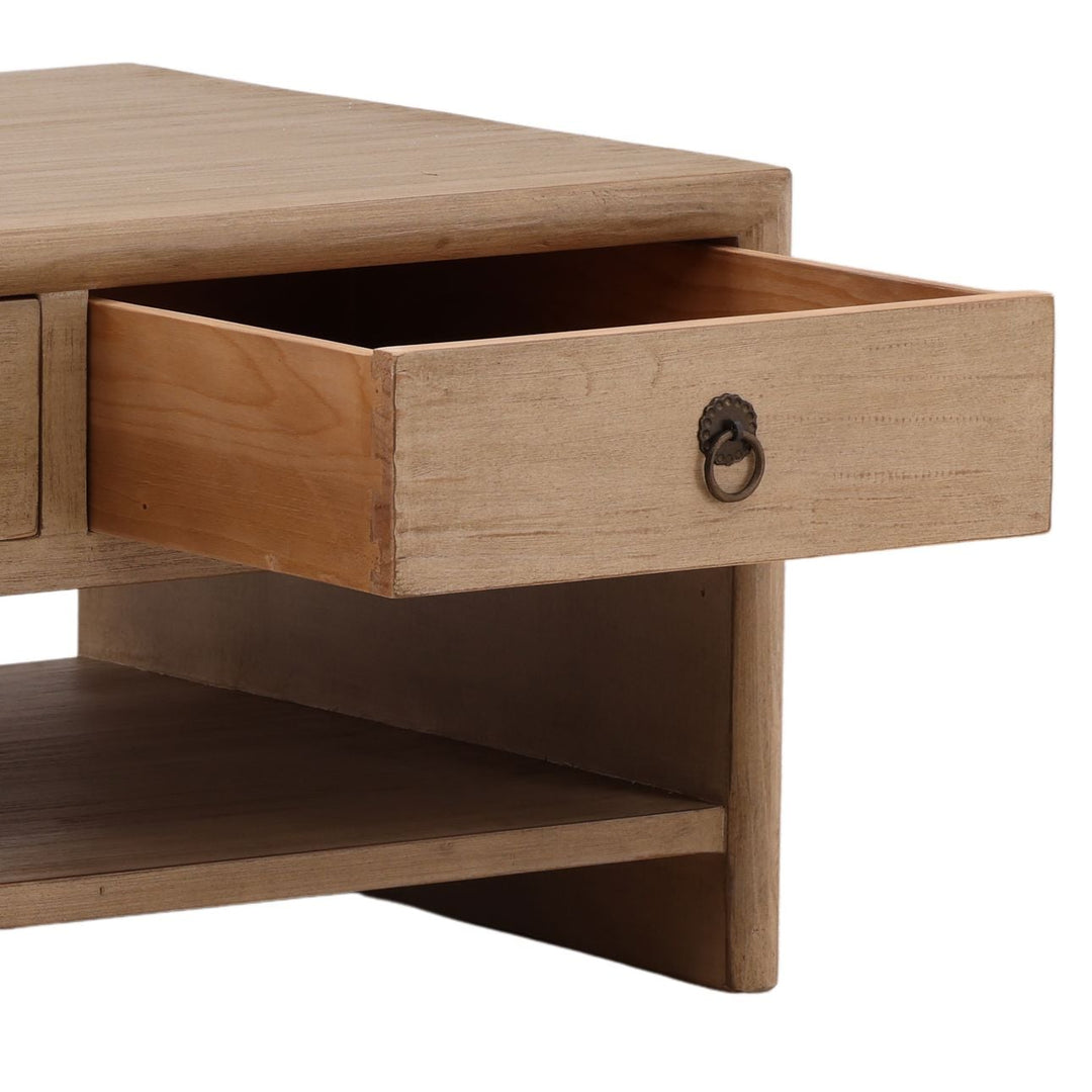 Ellery Reclaimed Pine Coffee Table, detail 2 view