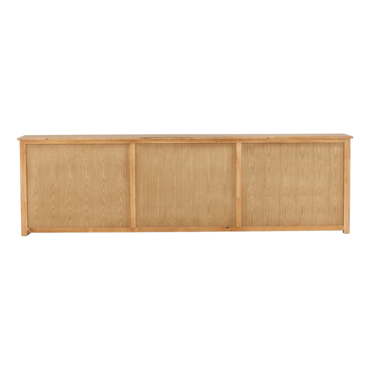 Alessio Reclaimed Pine Sideboard, Brown, back view