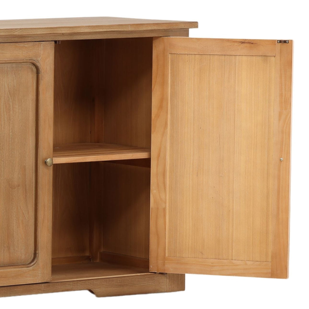 Alessio Reclaimed Pine Sideboard, Brown, detail 2 view