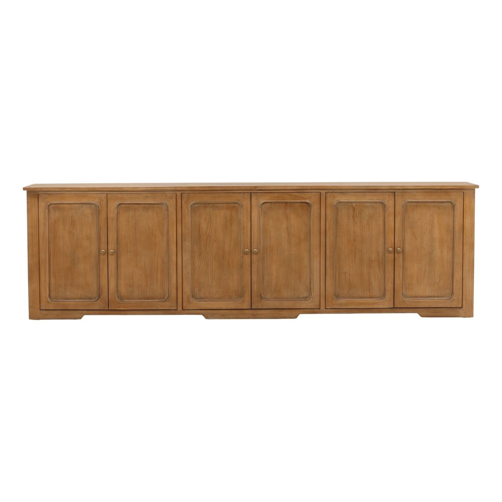 Alessio Reclaimed Pine Sideboard, Brown, front view