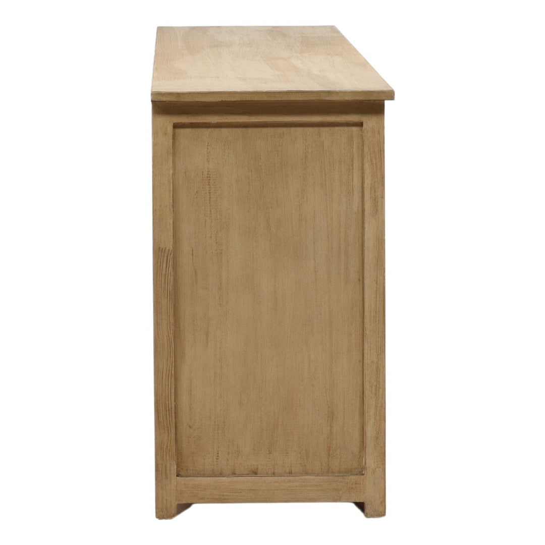 Alessio Reclaimed Pine Sideboard, Light Warm Wash, profile view