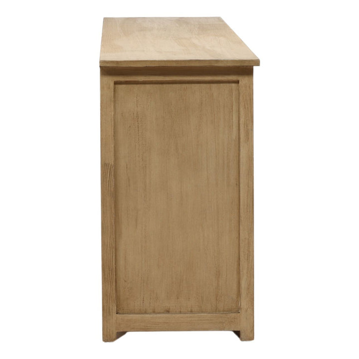 Alessio Reclaimed Pine Sideboard, Light Warm Wash, profile view