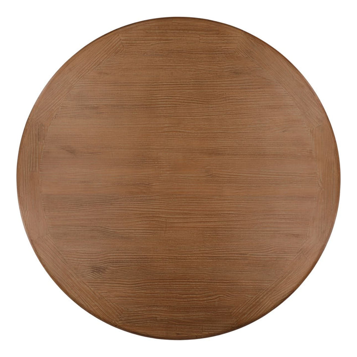 Elsie Reclaimed Pine Dining Table, overhead view