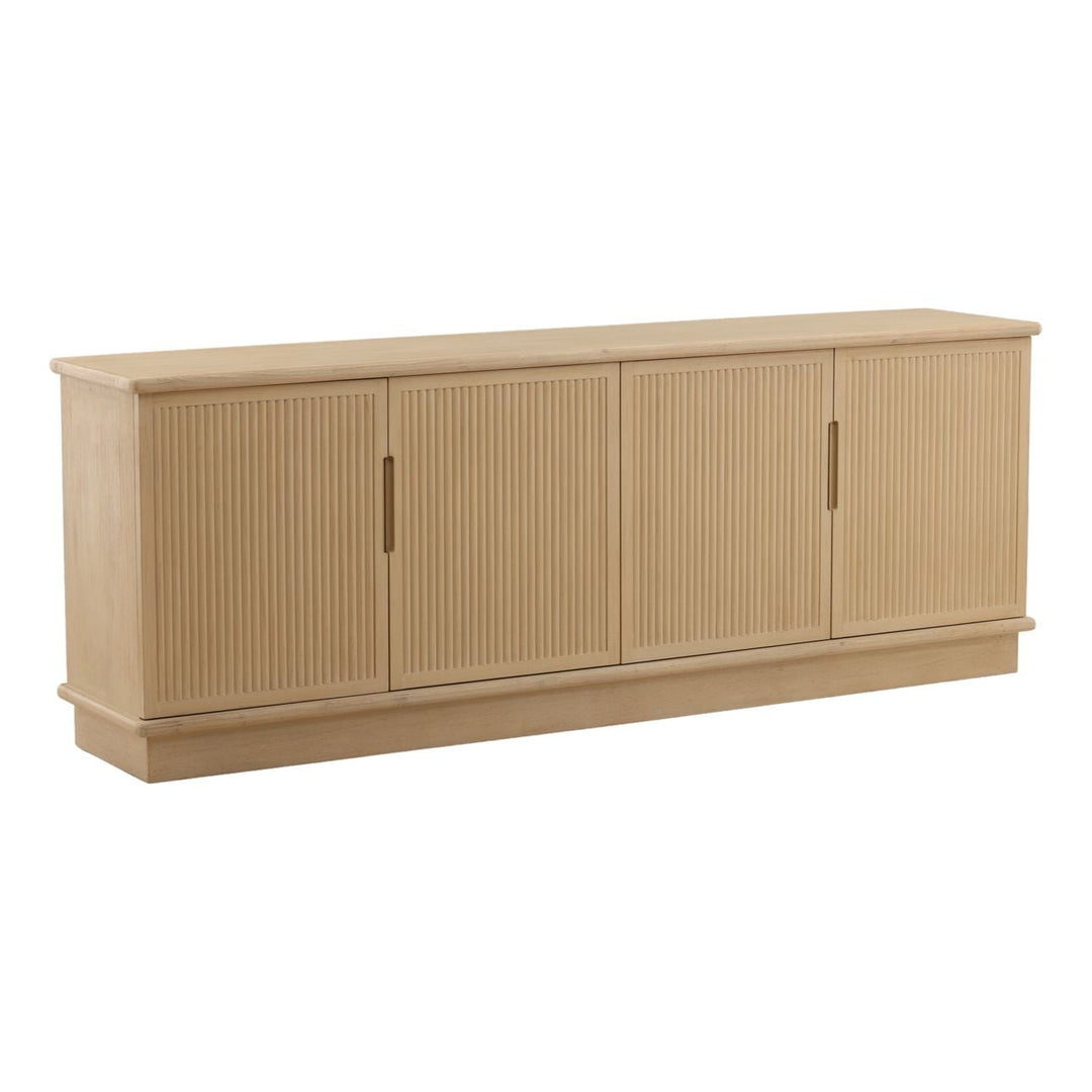Amaya Reclaimed Pine Sideboard, three-quarter studio view
