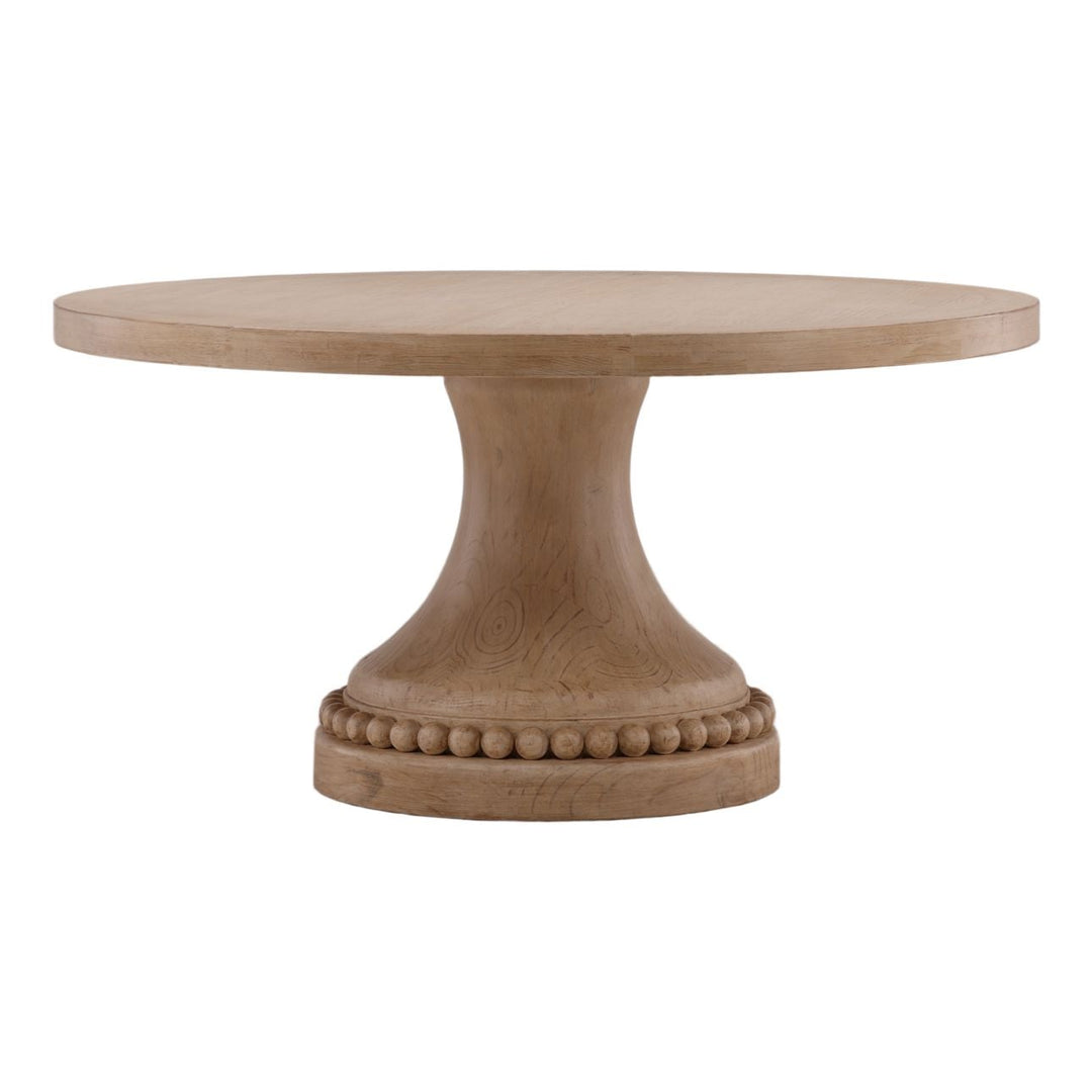 Caldwell Reclaimed Pine Dining Table, three-quarter studio view