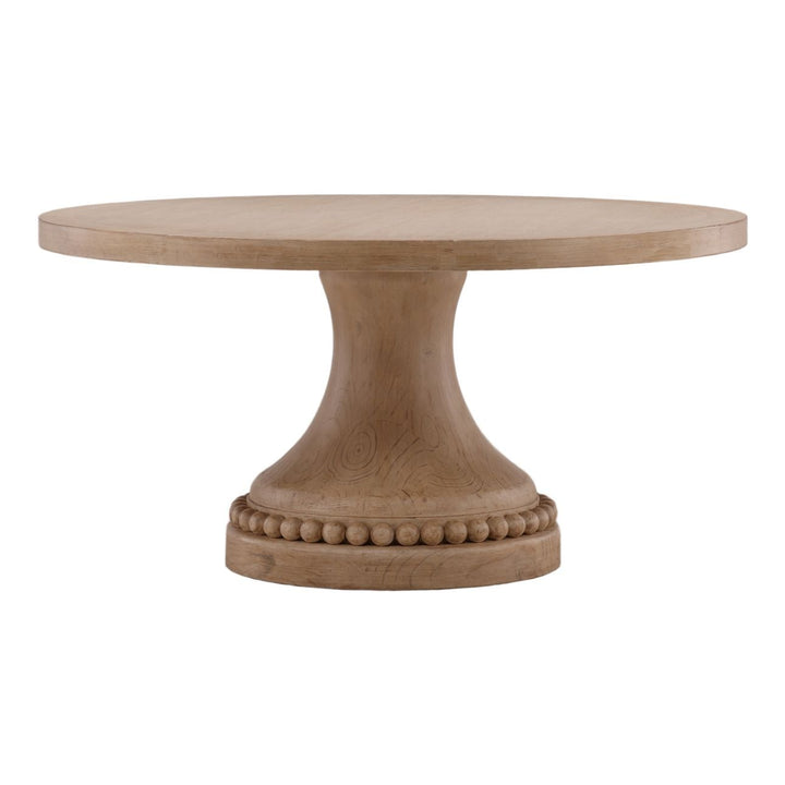 Caldwell Reclaimed Pine Dining Table, three-quarter studio view