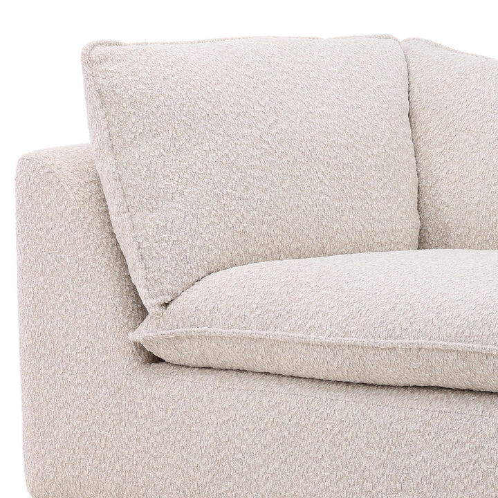 Ramren Cream Chenille Ash Sofa, detail 2 view