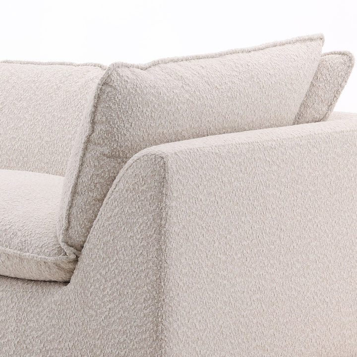 Ramren Cream Chenille Ash Sofa, detail 3 view