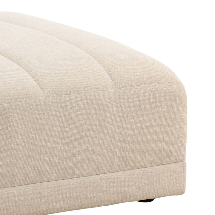 Margo Upholstered Ottoman, Oatmeal, detail 1 view