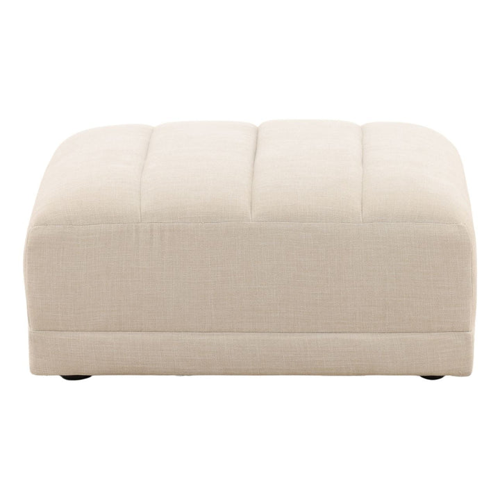 Margo Upholstered Ottoman, Oatmeal, front view