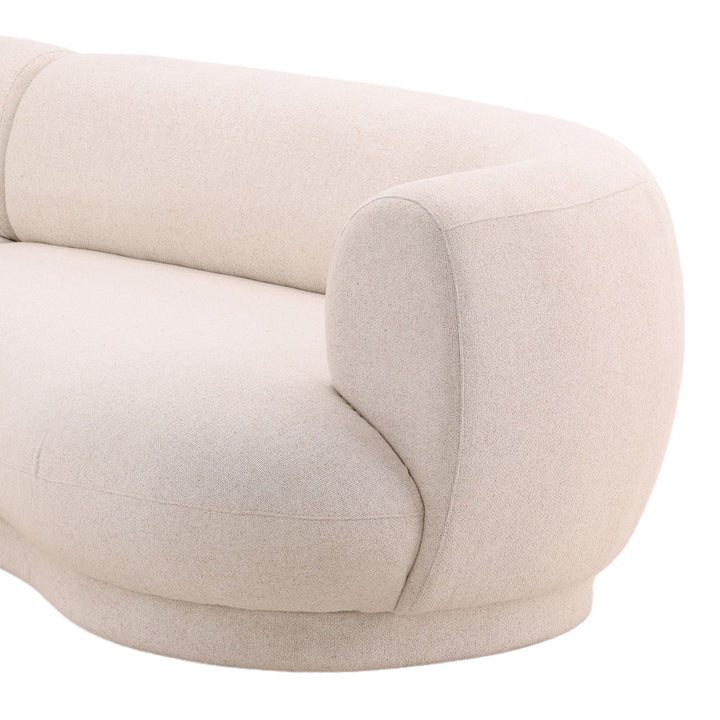 Lakren Chaise Sectional, Cream · Left Side Chaise, detail 1 view