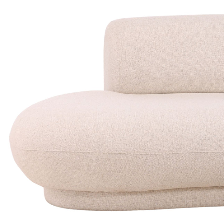 Lakren Chaise Sectional, Cream · Left Side Chaise, detail 3 view