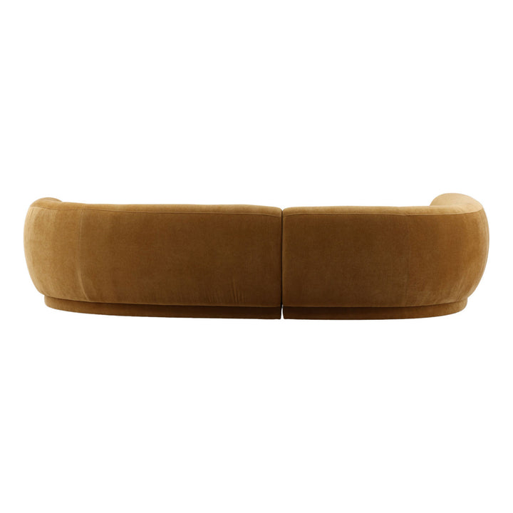Lakren Chaise Sectional, Ochre · Left Side Chaise, back view
