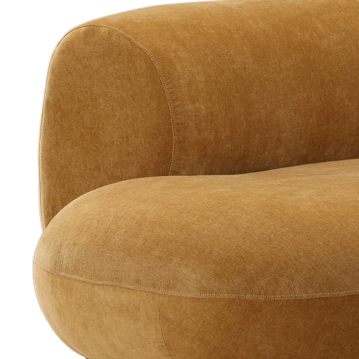 Lakren Chaise Sectional, Ochre · Left Side Chaise, detail 2 view