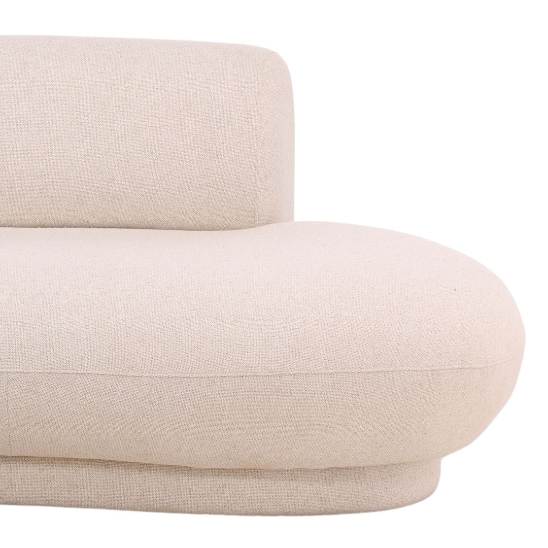Lakren Chaise Sectional, Cream · Right Side Chaise, detail 3 view