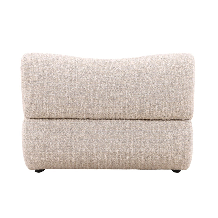 Oriana Sand Boucle Lounge Chair, back view