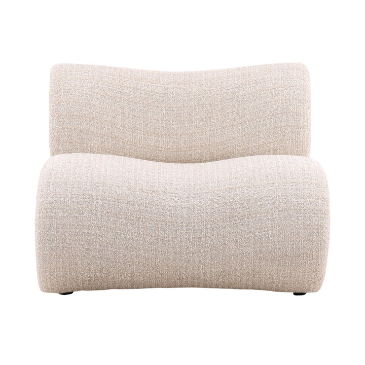 Oriana Sand Boucle Lounge Chair, front view