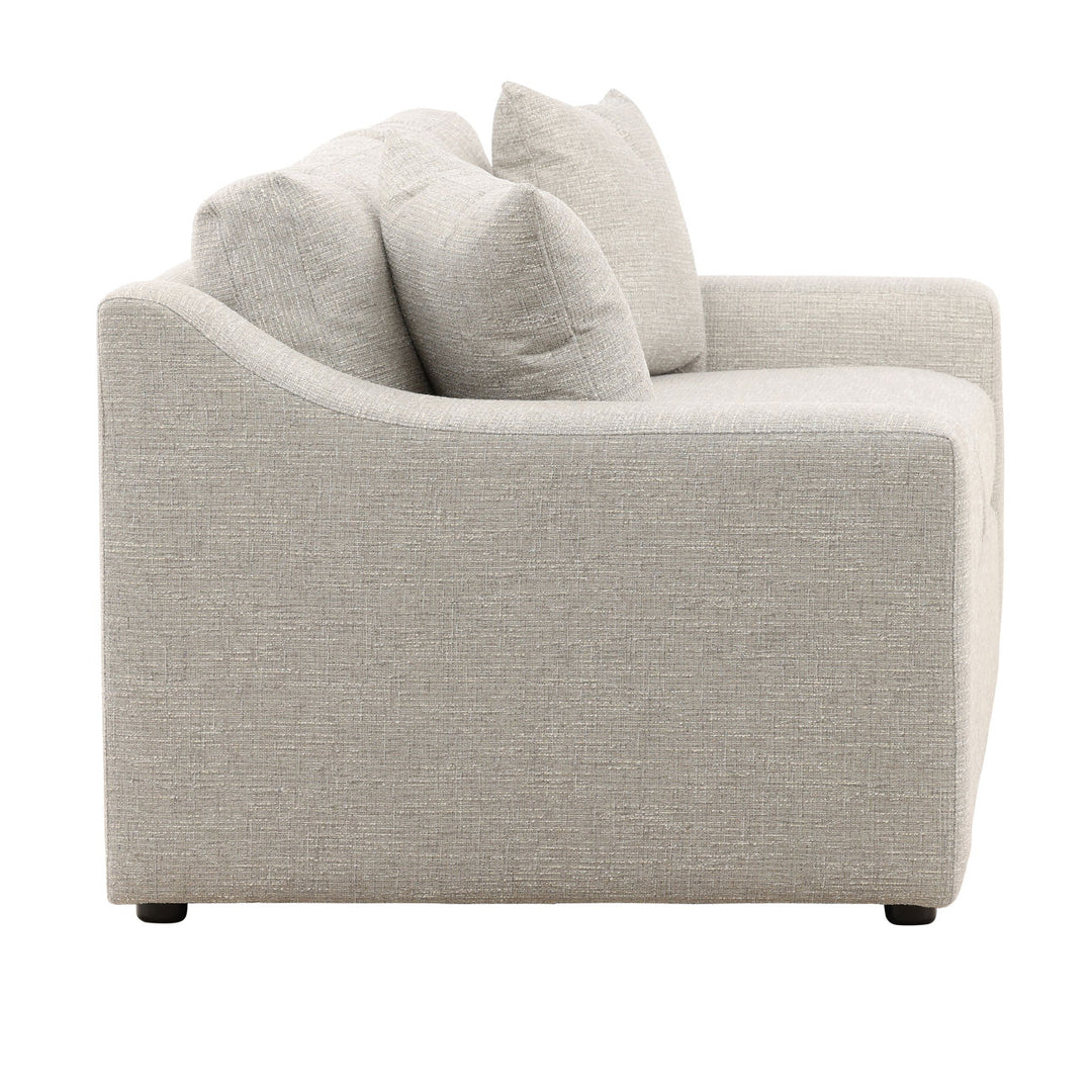 Emren Upholstered Sofa, Grey, profile view