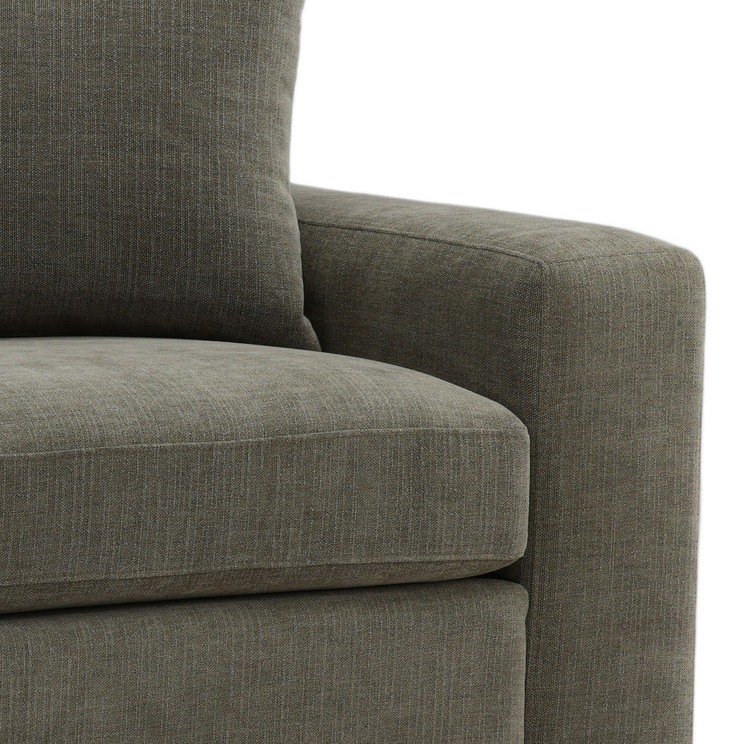 Emren Upholstered Sofa, Olive, detail 2 view