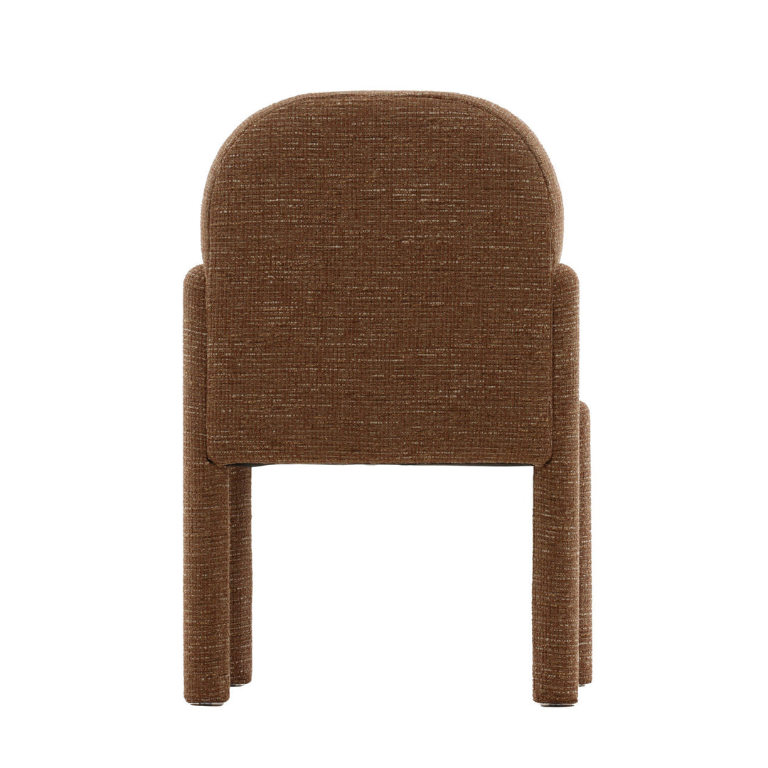 Sana Tweed Dining Chair, Field Clay, back view