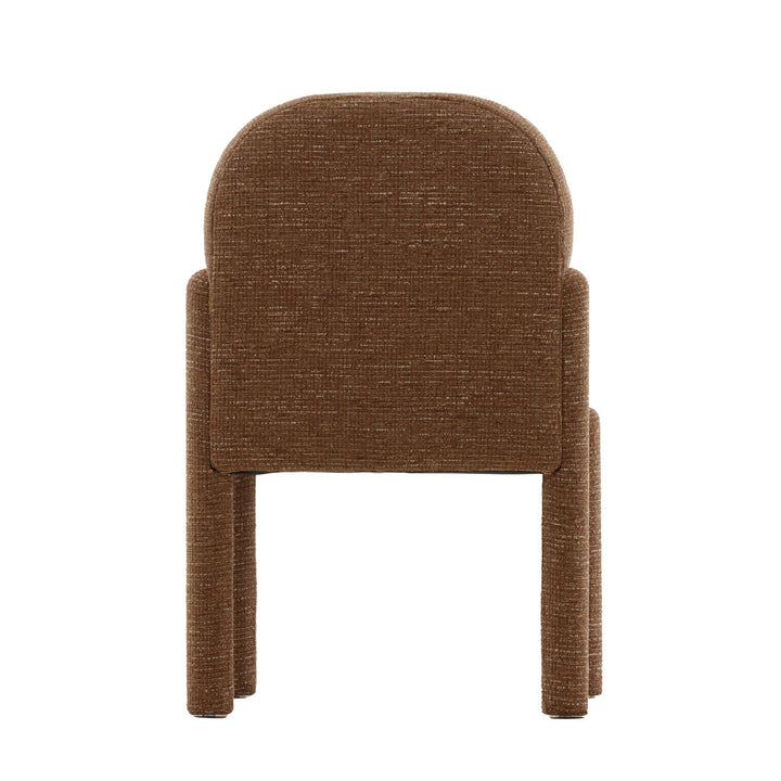 Sana Tweed Dining Chair, Field Clay, back view