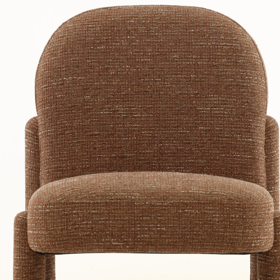 Sana Tweed Dining Chair, Field Clay, detail 1 view