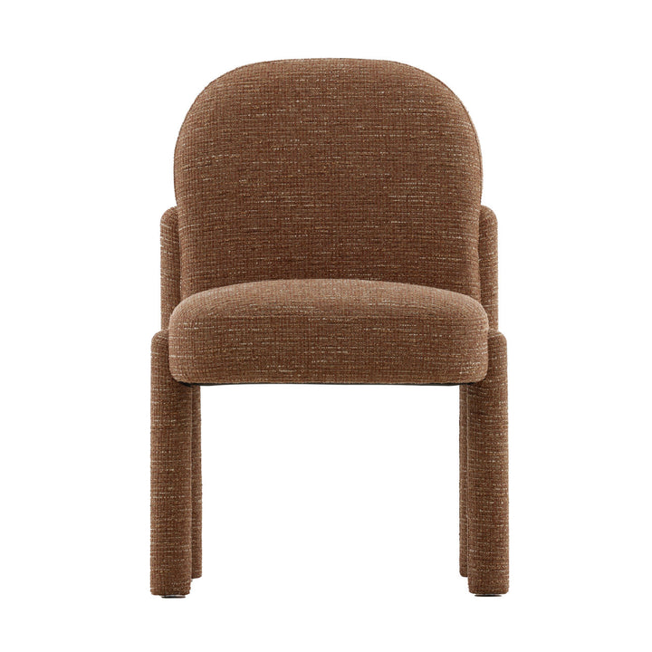 Sana Tweed Dining Chair, Field Clay, front view