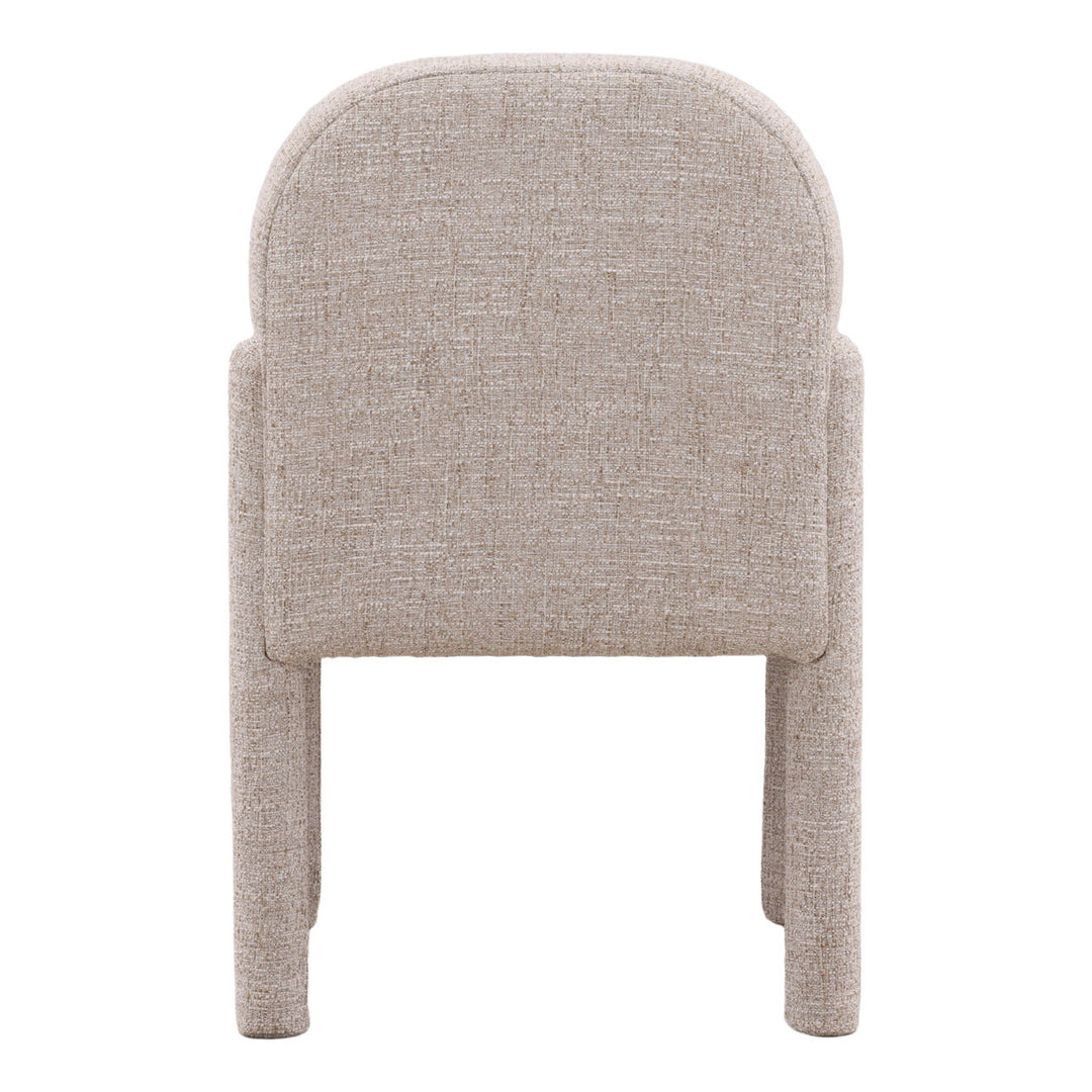 Sana Tweed Dining Chair, Fawn, back view