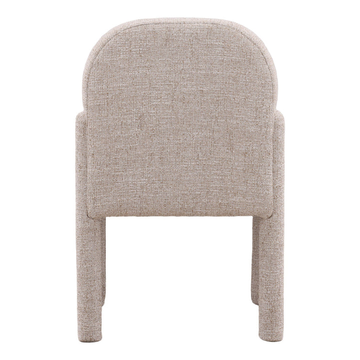 Sana Tweed Dining Chair, Fawn, back view