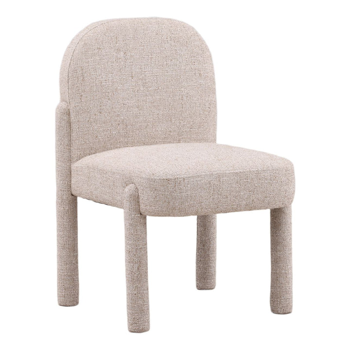 Sana Tweed Dining Chair, Fawn, three-quarter studio view