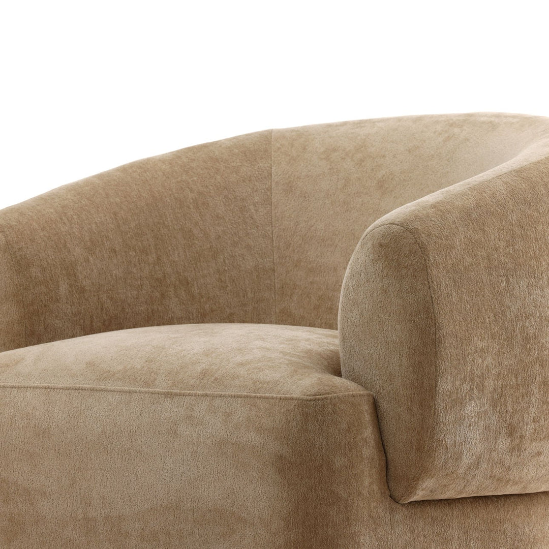Belline Chenille Swivel Chair, Sand, detail 2 view