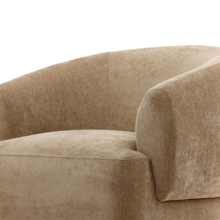 Belline Chenille Swivel Chair, Sand, detail 2 view