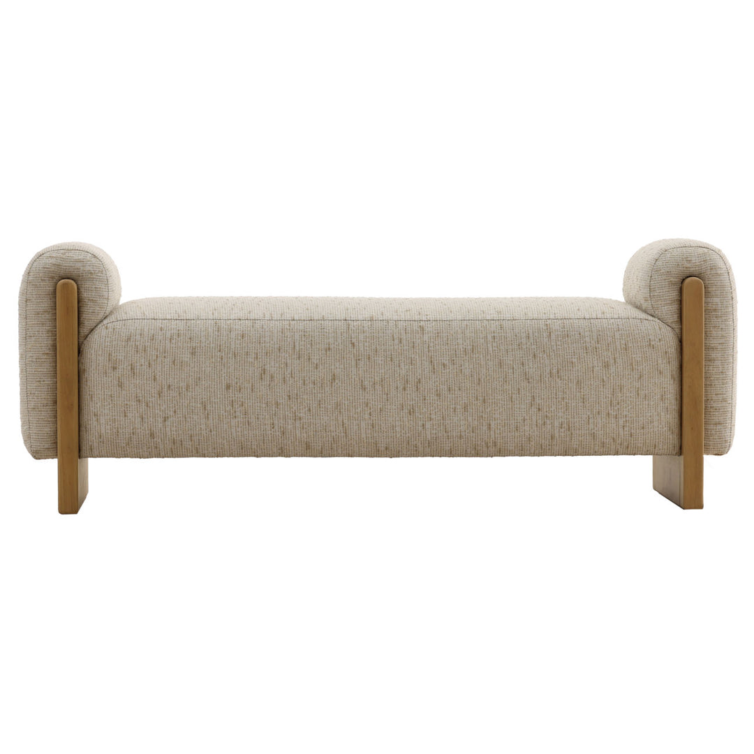 Ellis Cream Bench, front view