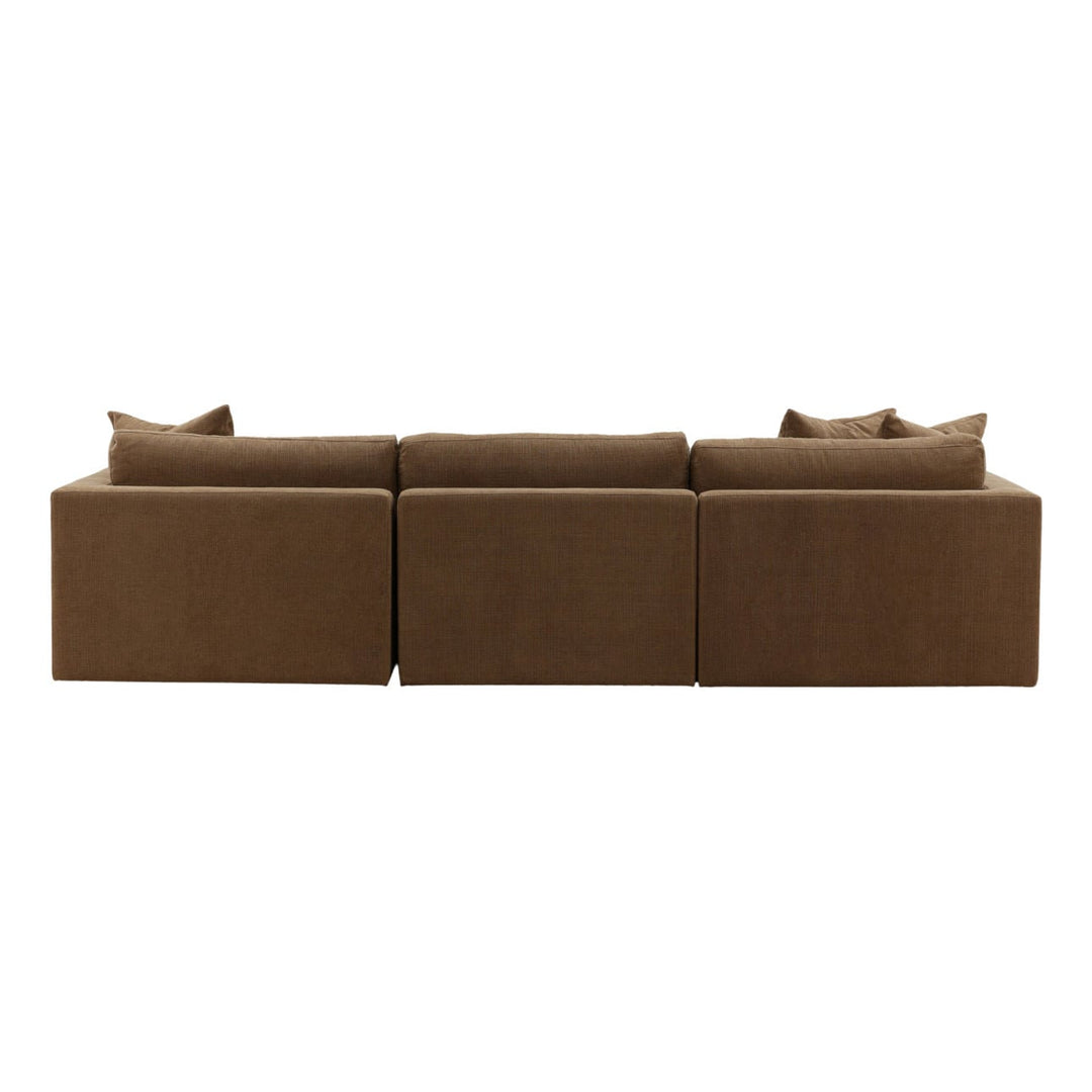 Eralen Chaise Sectional, Coco · Left Side Chaise, back view
