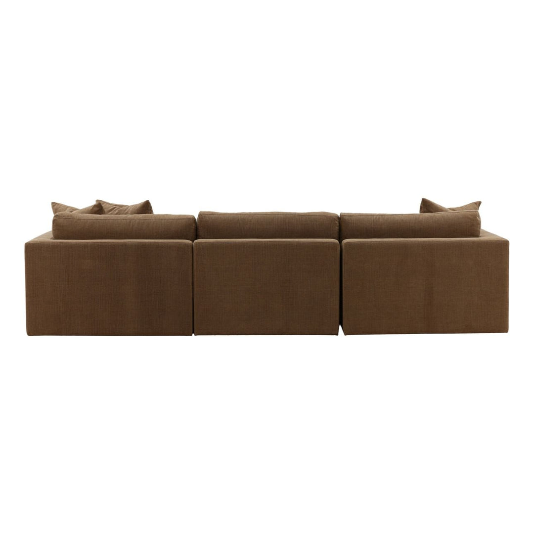 Eralen Chaise Sectional, Coco · Right Side Chaise, back view