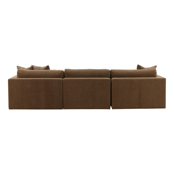 Eralen Chaise Sectional, Coco · Right Side Chaise, back view
