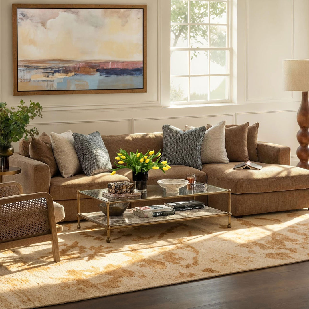 Eralen Chaise Sectional, Coco · Right Side Chaise, lifestyle view