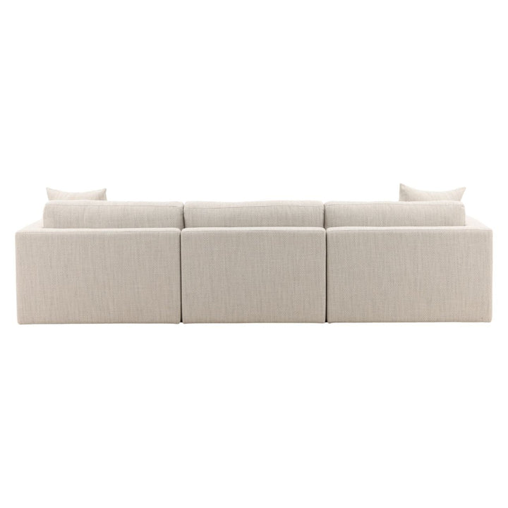 Eralen Chaise Sectional, Taupe · Right Side Chaise, back view
