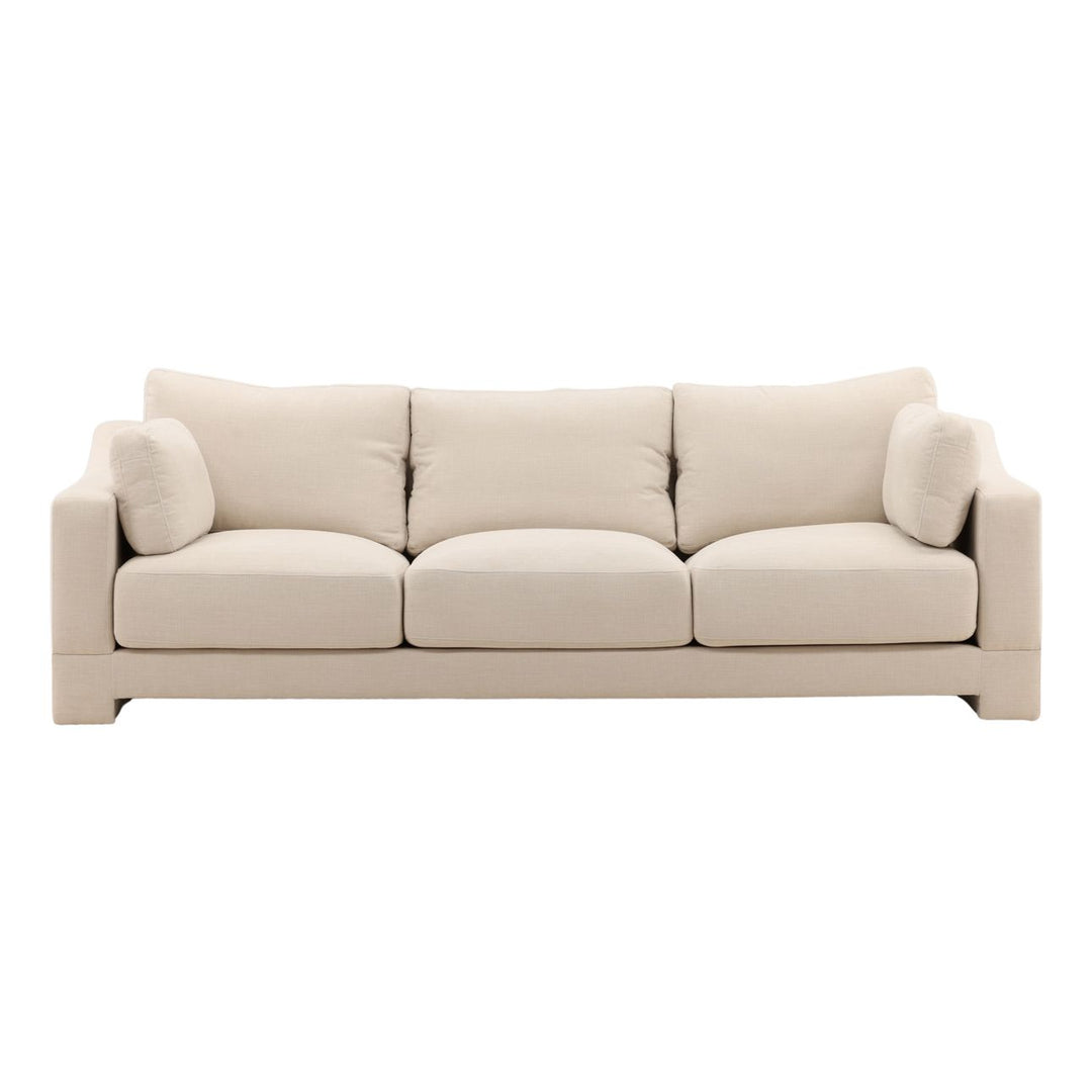 Chandren Upholstered Sofa, Oatmeal, front view
