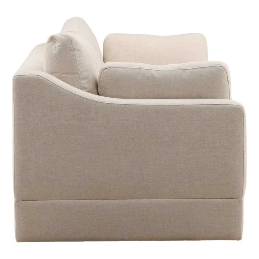 Chandren Upholstered Sofa, Oatmeal, profile view