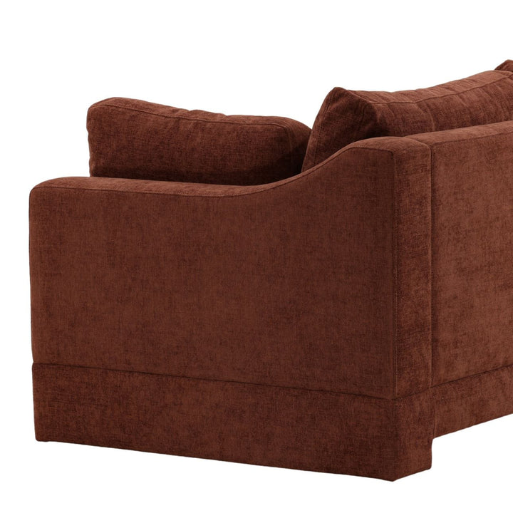 Chandren Upholstered Sofa, Rust, detail 2 view