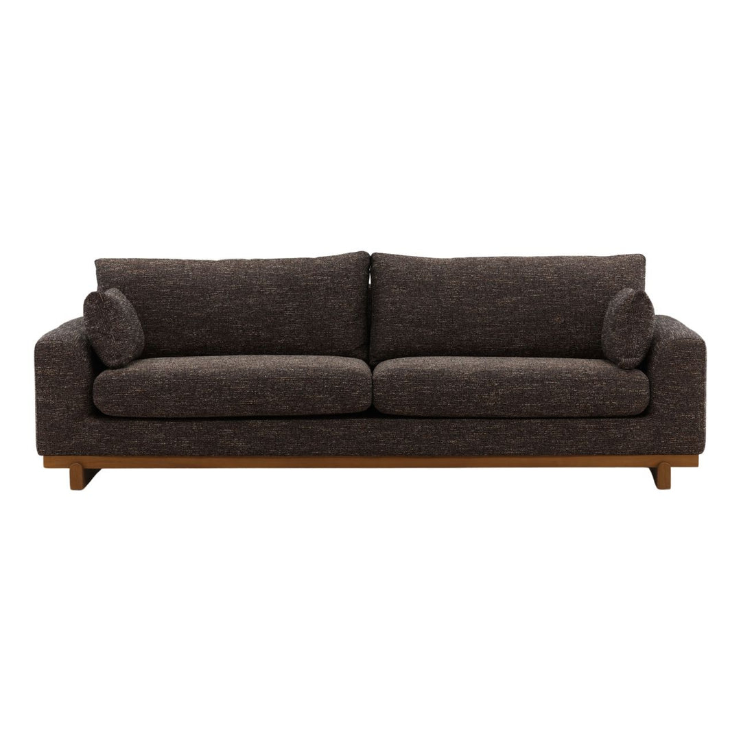 Amallen Tweed Elm Sofa, Brown, front view