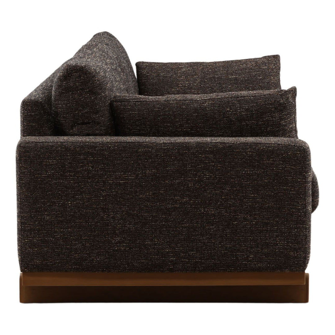 Amallen Tweed Elm Sofa, Brown, profile view