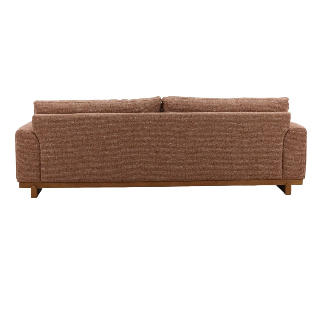 Amallen Tweed Elm Sofa, Clay, back view