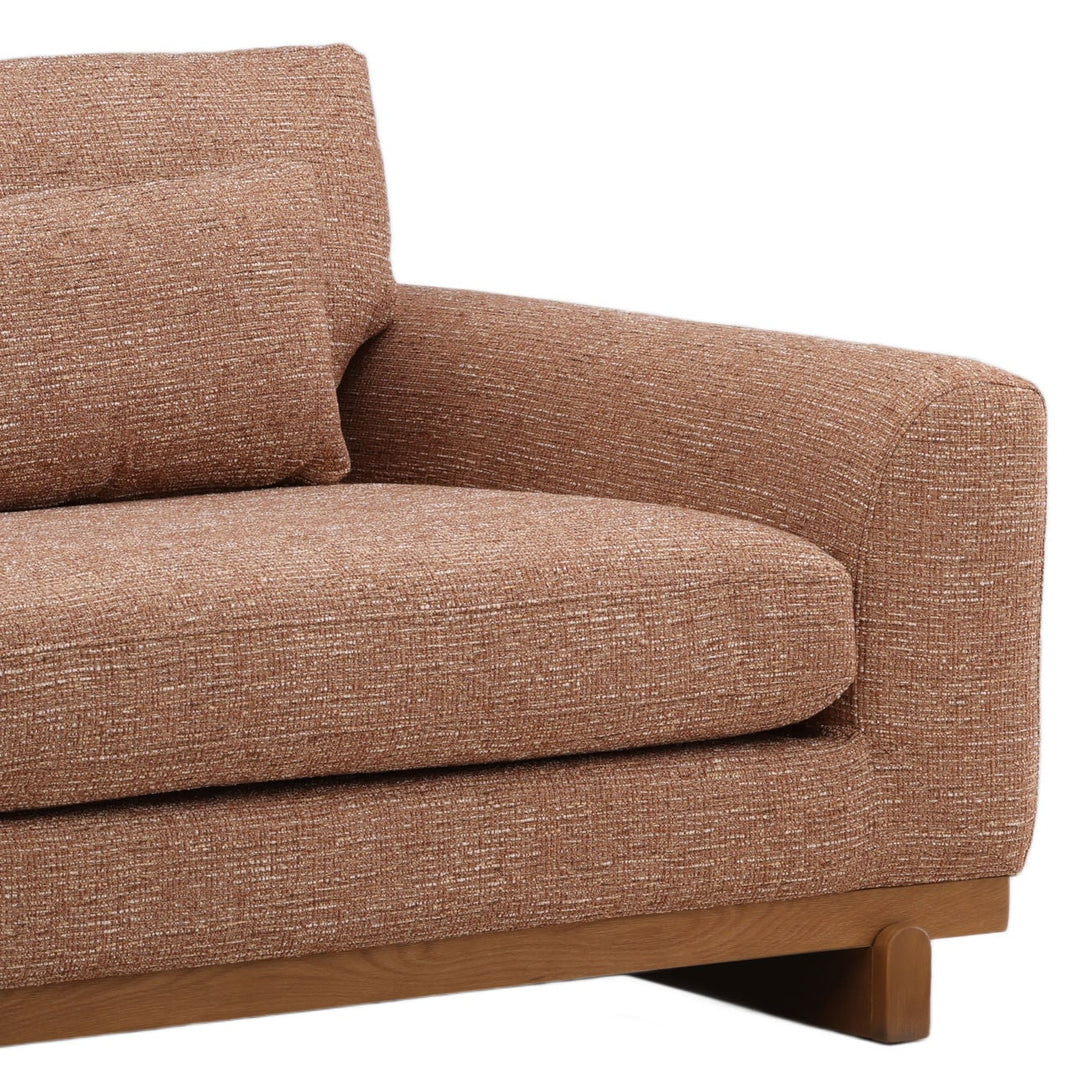 Amallen Tweed Elm Sofa, Clay, detail 2 view