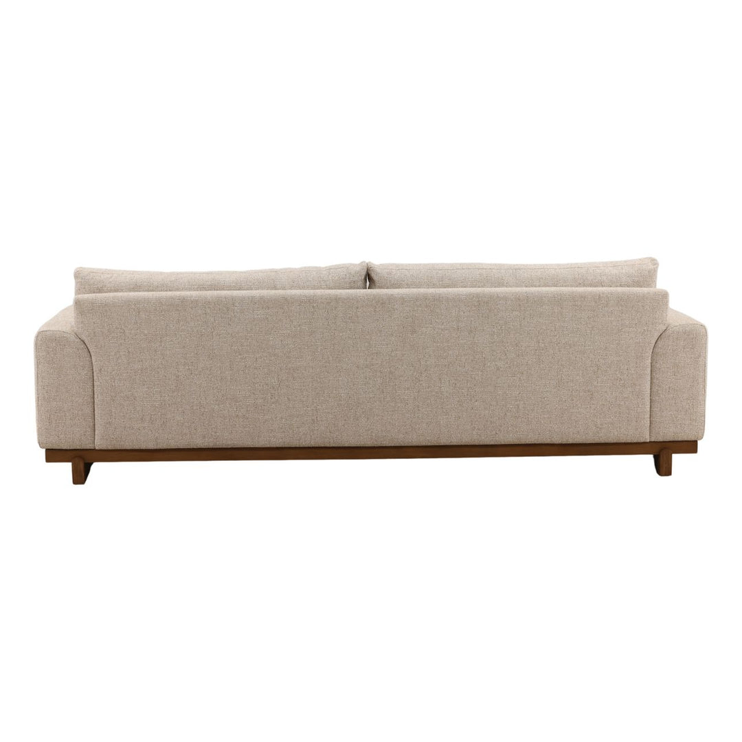 Amallen Tweed Elm Sofa, Fawn, back view