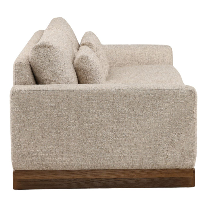 Amallen Tweed Elm Sofa, Fawn, profile view